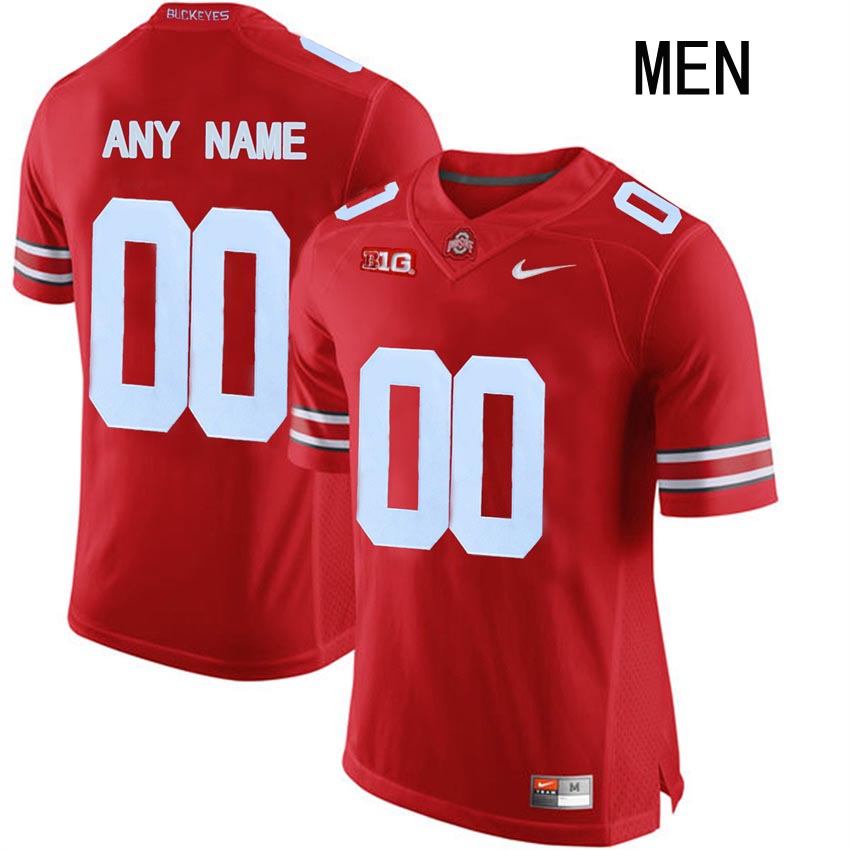 Men Ohio State Buckeyes Red College Limited Football Customized Jersey